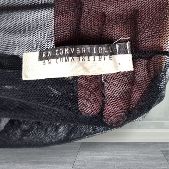 RN Convertible Dark Fairy Sheer Party Dress Size S Layered Glitter Tulle Mesh - Picture 13 of 16